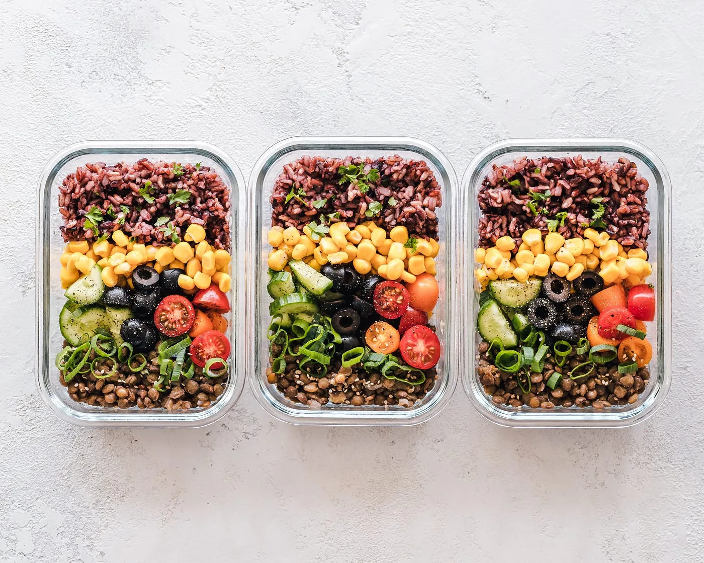 Three meal plan template options displayed side by side